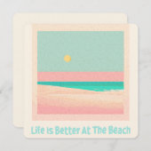 Invitation Design de plage (Devant / Derrière)