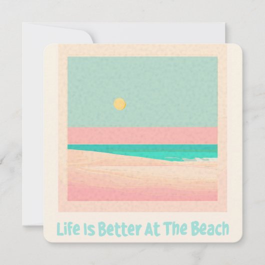 Invitation Design de plage (Devant)