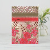 Invitation Design de tissu complexe avec motifs floraux (Debout devant)