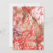 Invitation Design de tissu rouge vif avec plancher complexe (Devant)