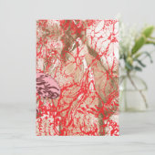 Invitation Design de tissu rouge vif avec plancher complexe (Debout devant)