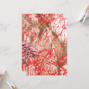 Invitation Design de tissu rouge vif avec plancher complexe