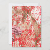 Invitation Design de tissu rouge vif avec plancher complexe (Dos)