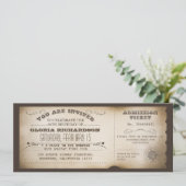 Invitation Design de typographie de billet d'anniversaire vin (Debout devant)