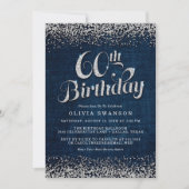 Invitation Design Denim & Diamonds 60e fête d'anniversaire (Devant)