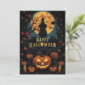 Invitation design d'halloween heureux (Debout devant)