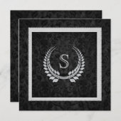 Invitation Design diamant sur Damask (Devant / Derrière)