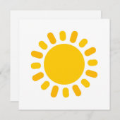Invitation Design d'illustration solaire (Devant / Derrière)