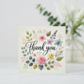 Invitation Design d'impression couleur Merci (Debout devant)