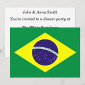 Invitation Design du drapeau brésilien (Devant / Derrière)