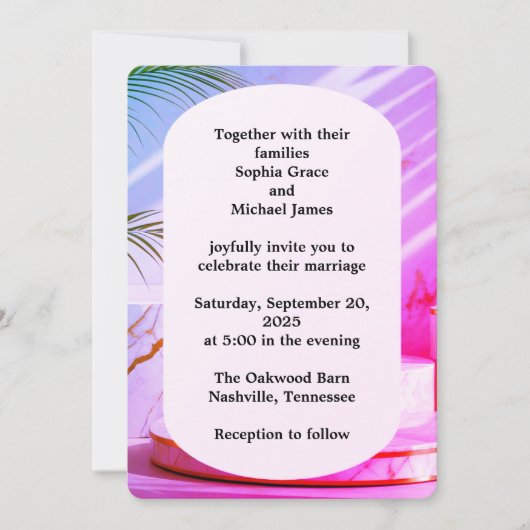 Invitation Design écologique Feuille élégant | Botan minimal (Devant)