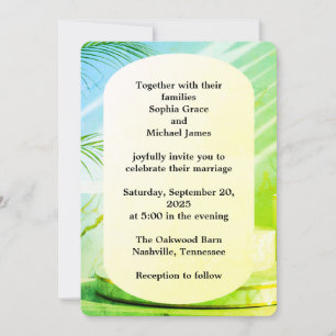 Invitation Design écologique Feuille élégant   Botan minimal