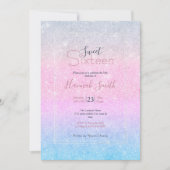 Invitation Design élégant de Parties scintillant en argent ro (Devant)