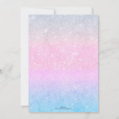 Invitation Design élégant de Parties scintillant en argent ro (Dos)