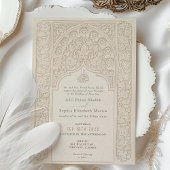 Invitation Design élégant dentelle Mariage Motifs islamiques