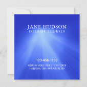 Invitation Design élégant moderne et propre Bleu Luxueux (Dos)