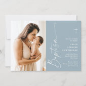 Invitation Design élégant moderne garçons de script photo Bap (Devant)