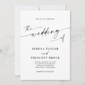 Invitation Design élégant moderne photo QR Code Mariage (Devant)