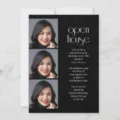 Invitation Design élégant moderne Script 4 Photo Graduation P (Dos)
