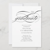Invitation Design élégant moderne Script Photo Graduation Par (Devant)