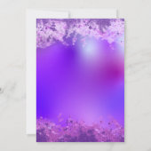 Invitation Design élégant moderne violet violet Parties scint (Dos)