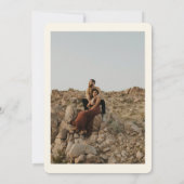 Invitation Design élégant noir ivoire mariage photos (Dos)