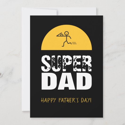 Invitation Design élégant "SUPER DAD" Voeux personnalisés (Devant)