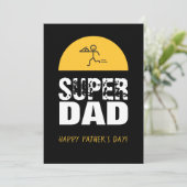 Invitation Design élégant "SUPER DAD" Voeux personnalisés (Debout devant)