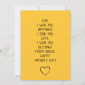 Invitation Design élégant "SUPER DAD" Voeux personnalisés (Dos)