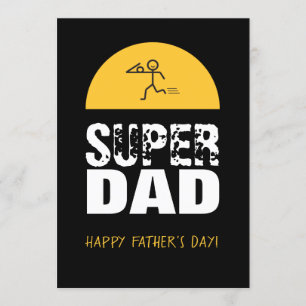 Invitation Design élégant "SUPER DAD" Voeux personnalisés