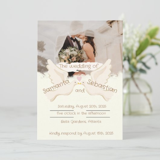 Invitation Design élégant unique (Debout devant)