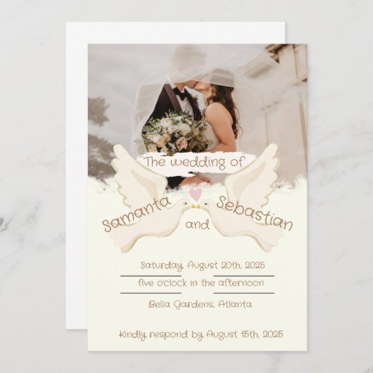 Invitation Design élégant unique (Devant / Derrière)