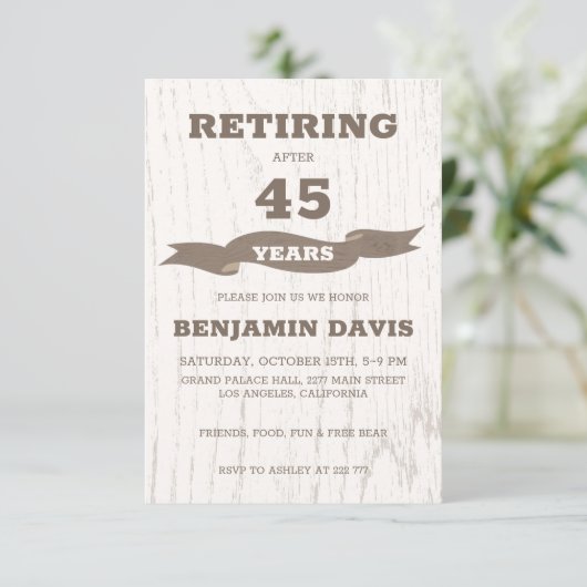 Invitation Design en bois (Debout devant)