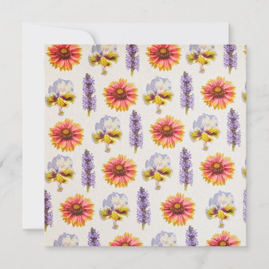 Invitation Design floral (Devant)