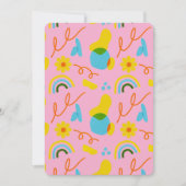 Invitation design floral coloré (Devant)