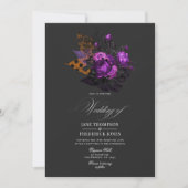 Invitation Design floral gothique romantique Shabby-Chic (Devant)
