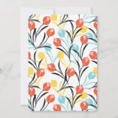 Invitation Design floral Motif de Tulipe en blanc (Devant)
