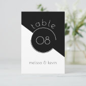 Invitation Design géométrique moderne noir et blanc (Debout devant)