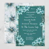 Invitation Design hivernal Festif de Fête de Flammes de Neige (Devant / Derrière)