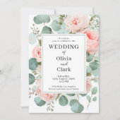 Invitation Design Mariage floral élégant (Devant)