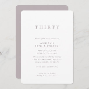 Invitation Design MINIMALIST anniversaire chic champignon mod