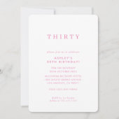 Invitation Design MINIMALIST anniversaire chic moderne joli r (Devant)
