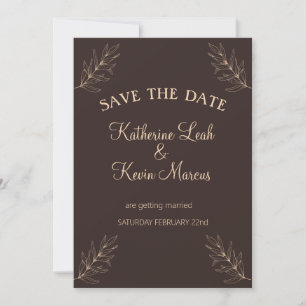 Invitation Design minimaliste Brown et beige