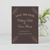Invitation Design minimaliste Brown et beige (Debout devant)