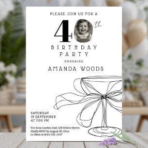 Invitation Design minimaliste élégant Fête du 40e anniversair