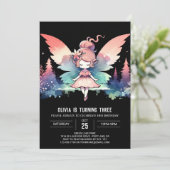 Invitation Design minimaliste Fée Anniversaire (Debout devant)