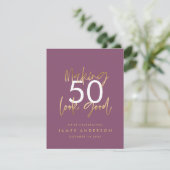 Invitation Design moderne 40e anniversaire simple élégant scr (Debout devant)