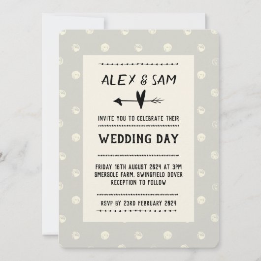 Invitation design moderne et amusant (Devant)