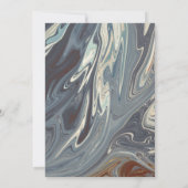 Invitation Design moderne Gris Abstrait peinture  Mariage chi (Dos)