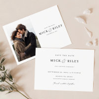 Design Moderne Minimal Photo Mariage Enregistrer L
